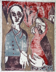 After Childish Edgeworth (by Edgeworth, after a joint painting by Billy Childish & Edgeworth)