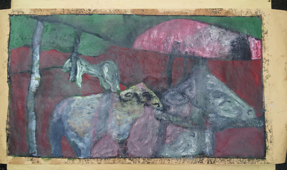 Sheep at a&nbsp;fence