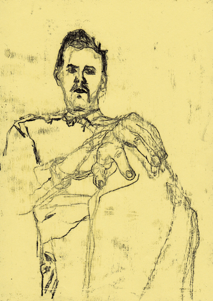 Self-portrait holding knee&nbsp;1