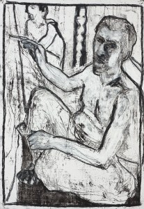 Self-portrait with mirror image