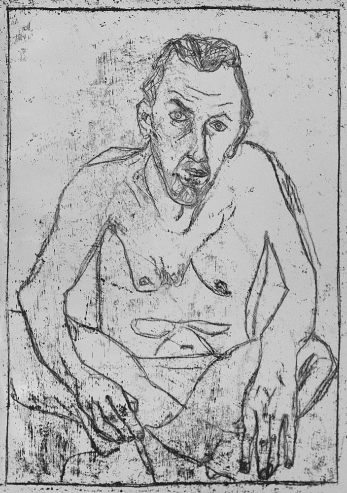 Self-portrait in front of mirror&nbsp;13