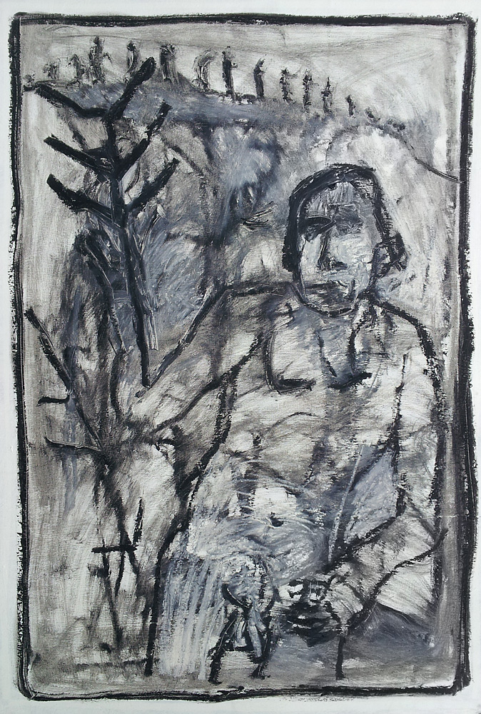 Man in undergrowth