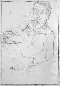Self-portrait with open collar