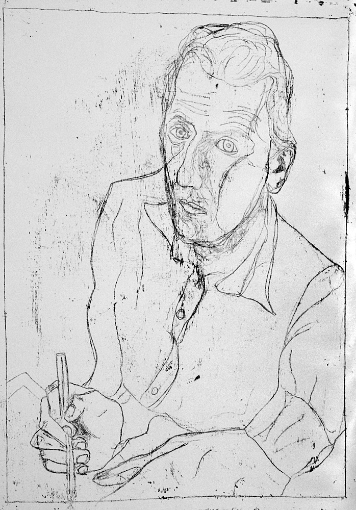 Self-portrait with open collar&nbsp;8