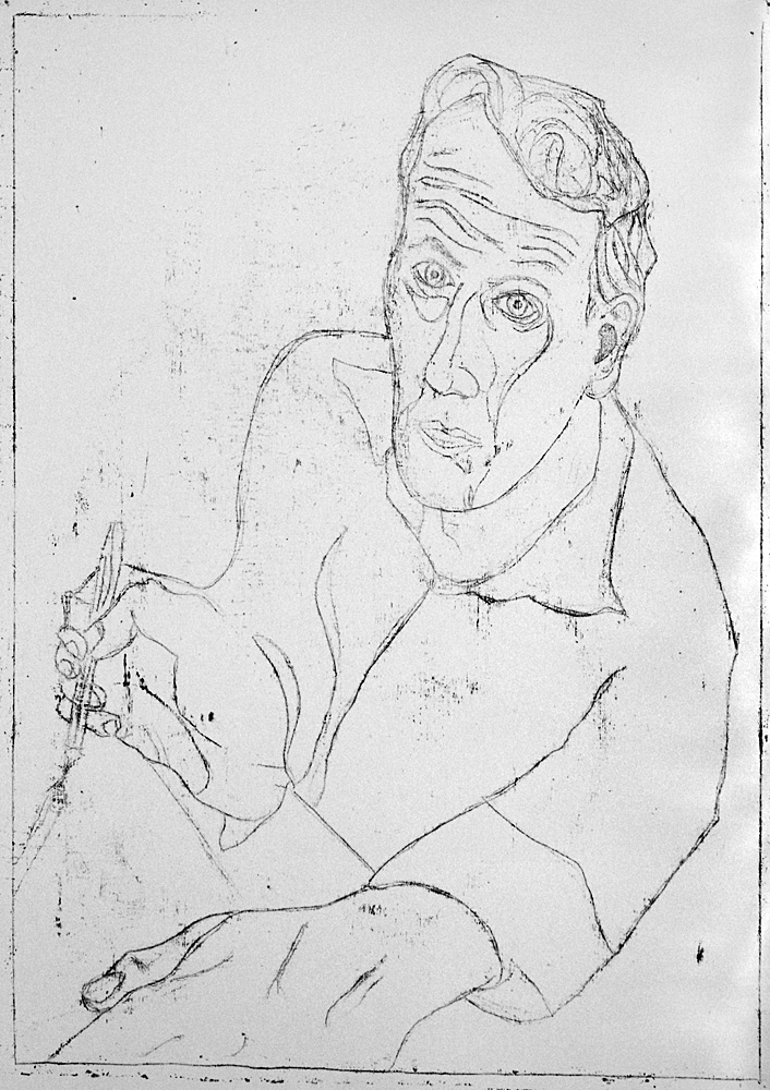 Self-portrait with open collar&nbsp;12