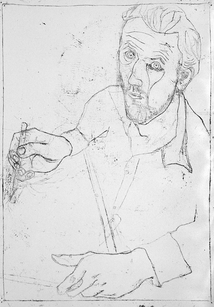 Self-portrait with open collar&nbsp;9