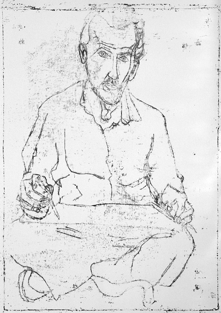 Self-portrait with open collar&nbsp;5