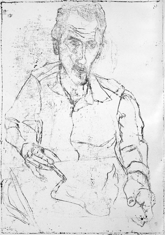 Self-portrait with open collar&nbsp;6