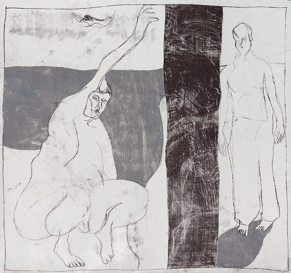 Desert island tree trunk