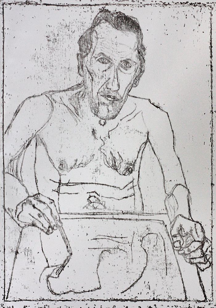 Self-portrait in front of mirror&nbsp;16