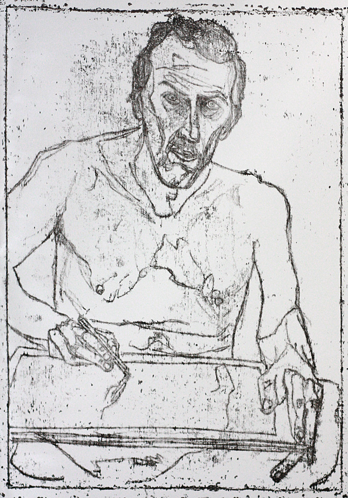 Self-portrait in front of mirror&nbsp;17