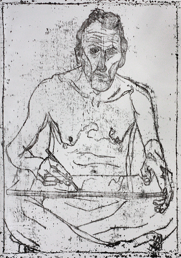 Self-portrait in front of mirror&nbsp;18