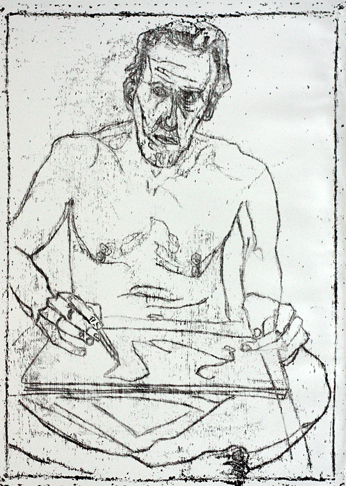 Self-portrait in front of mirror&nbsp;20