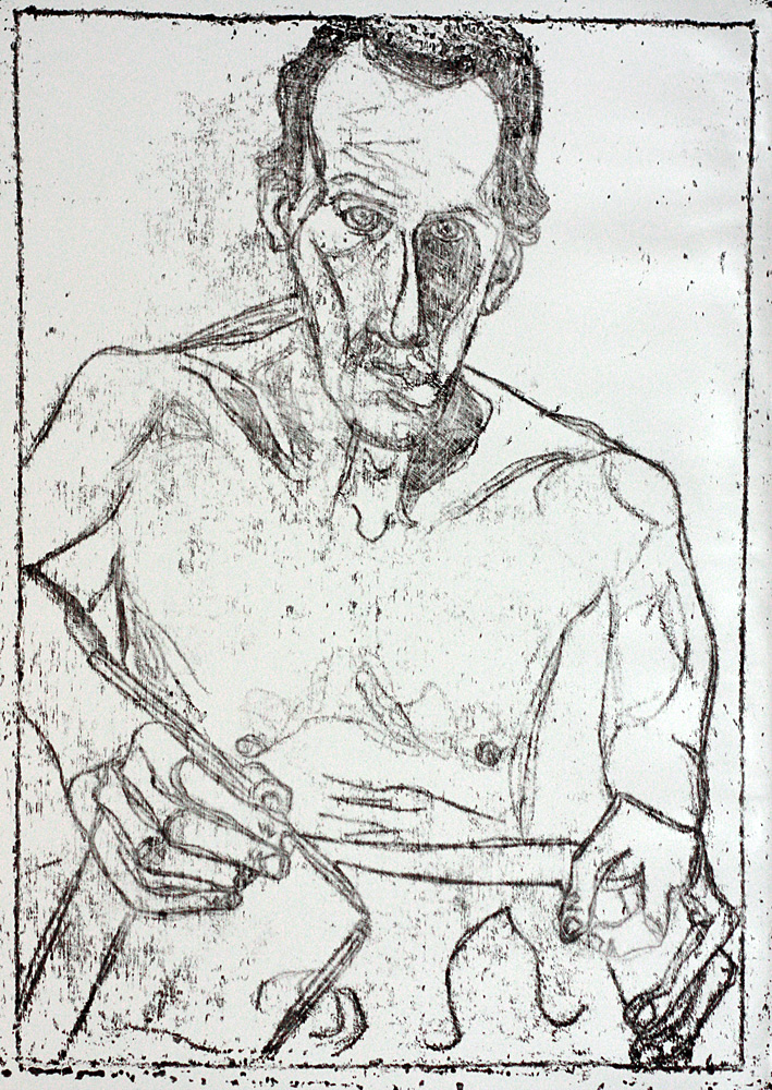 Self-portrait in front of mirror&nbsp;3