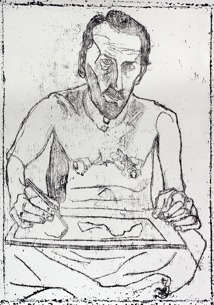 Self-portrait in front of mirror&nbsp;8