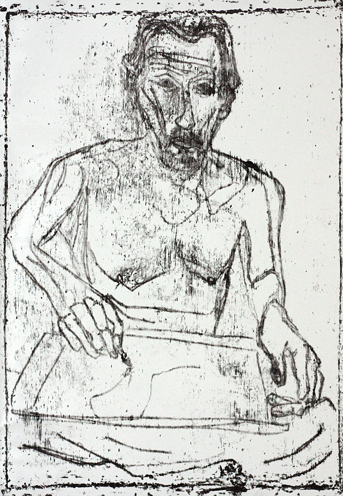 Self-portrait in front of mirror&nbsp;21