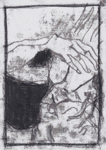 Self-portrait topless with chair 4
