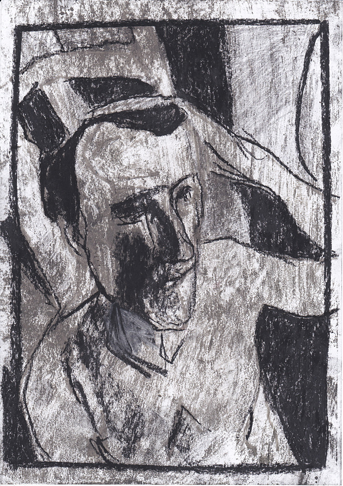 Self-portrait topless with chair&nbsp;1