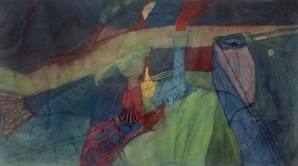 Steam trains and snooker table at&nbsp;night