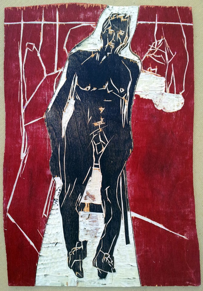 Self-portrait nude, lying back 3