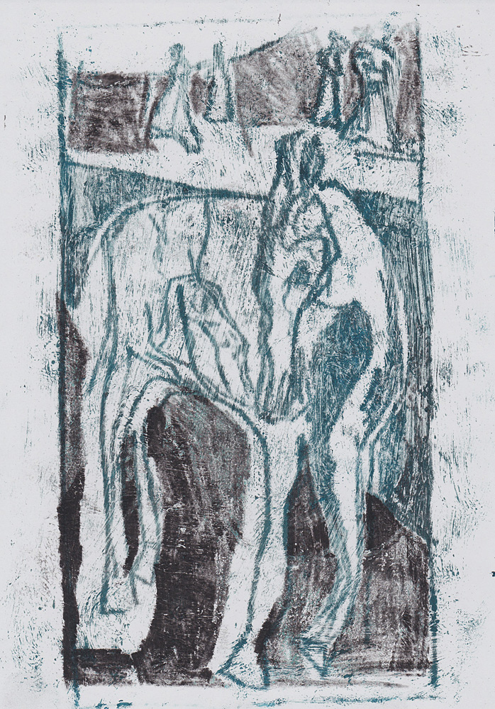 Horse by a wall&nbsp;3