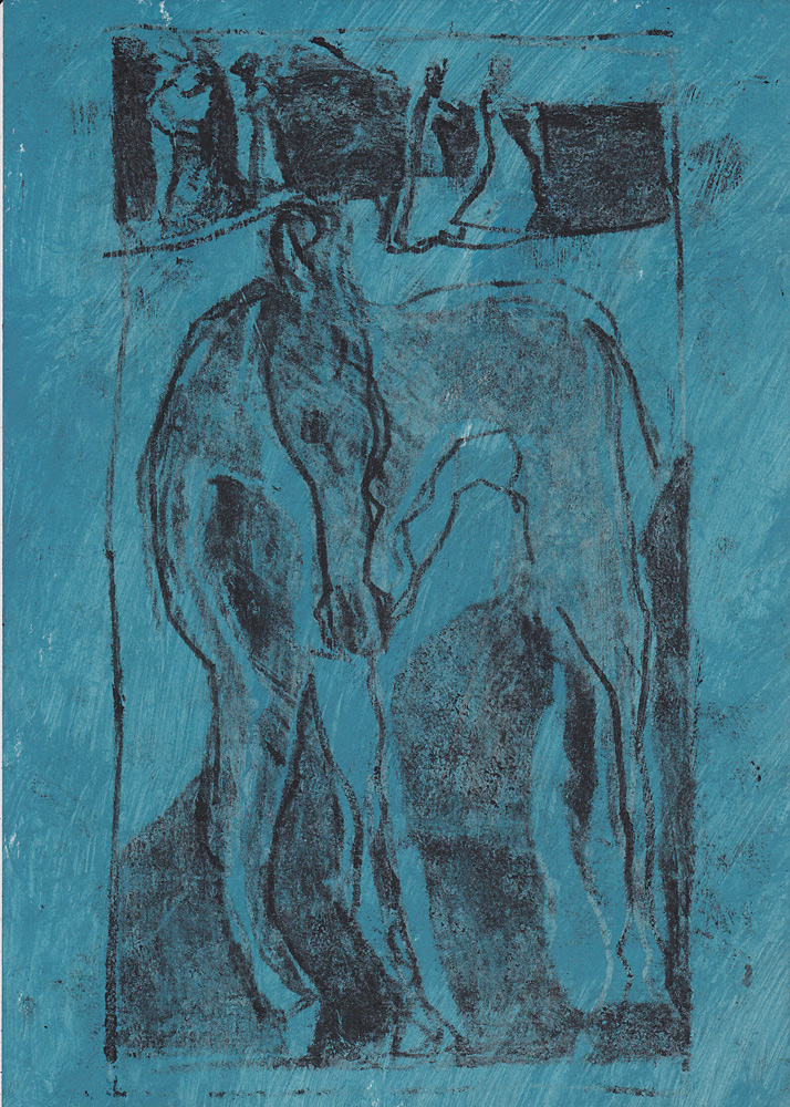 Horse by a wall&nbsp;4