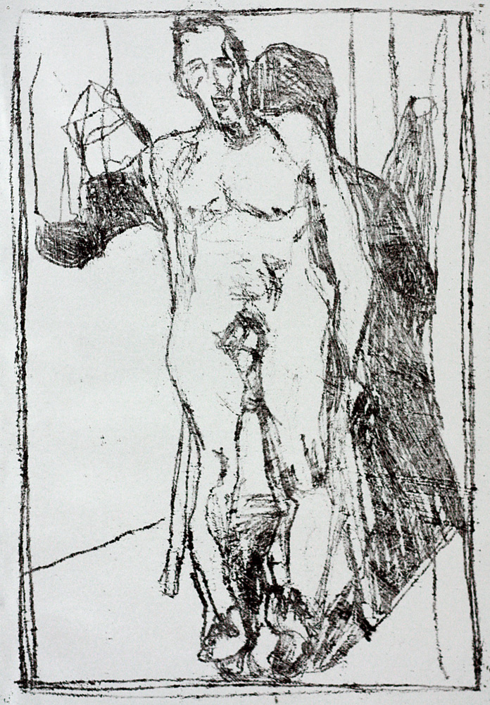 Self-portrait nude, lying back&nbsp;2