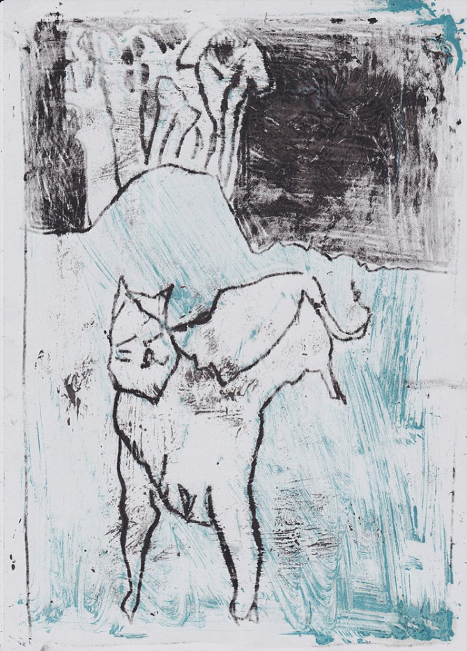 Cat and distant horseman 6