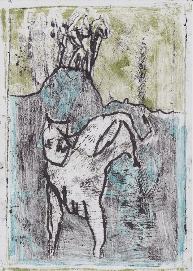 Cat and distant horseman 7