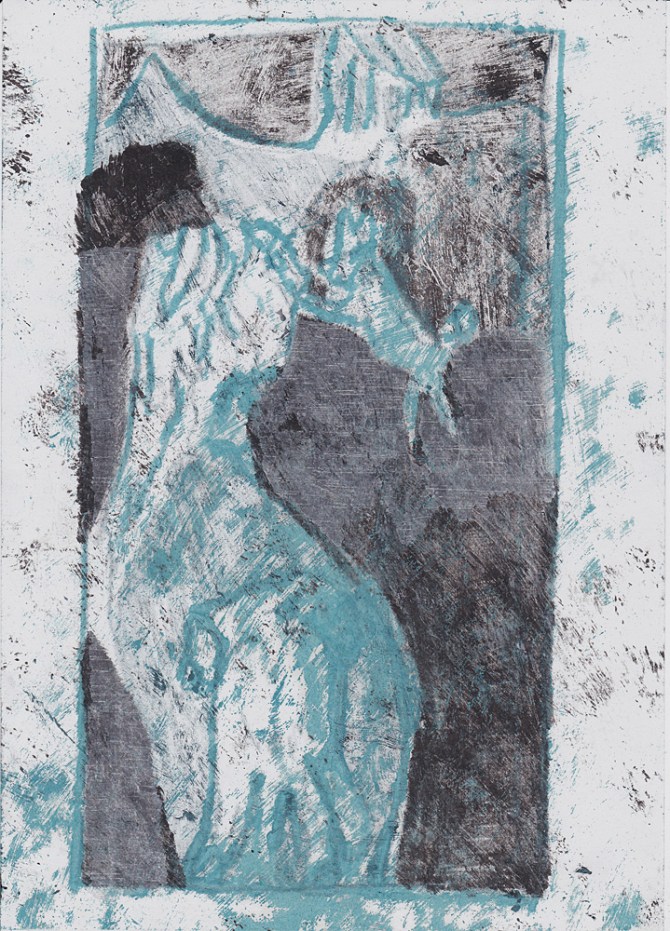 Woman with dog at a bridge 3