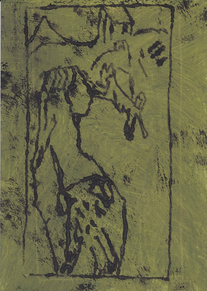 Woman with dog at a bridge 6