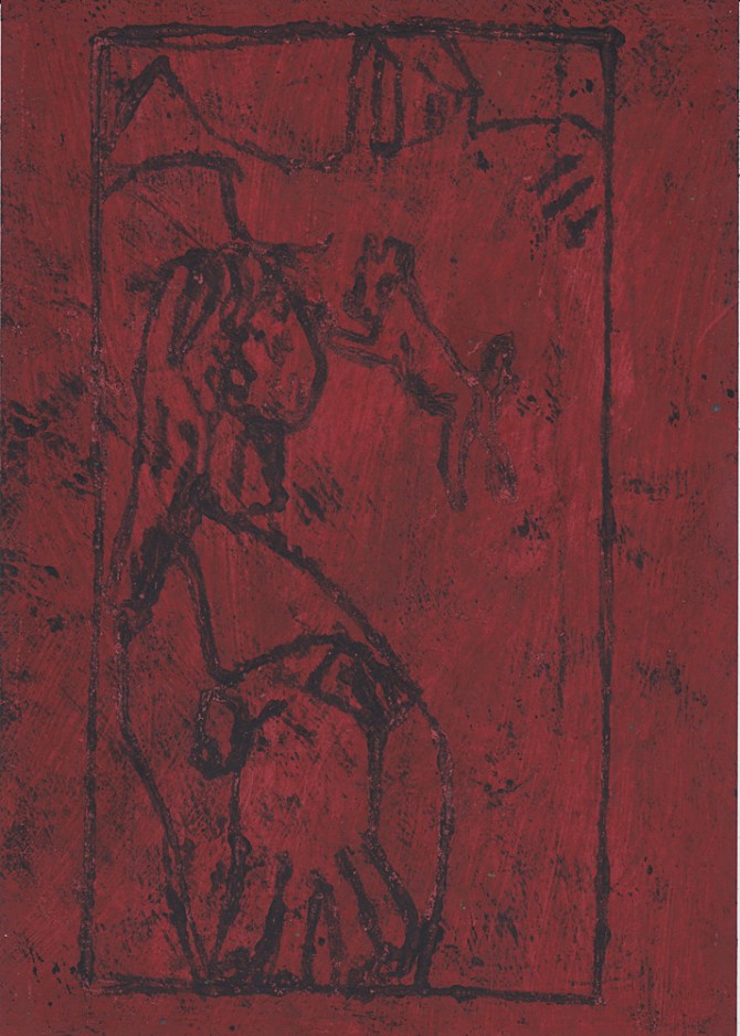 Woman with dog at a bridge 7