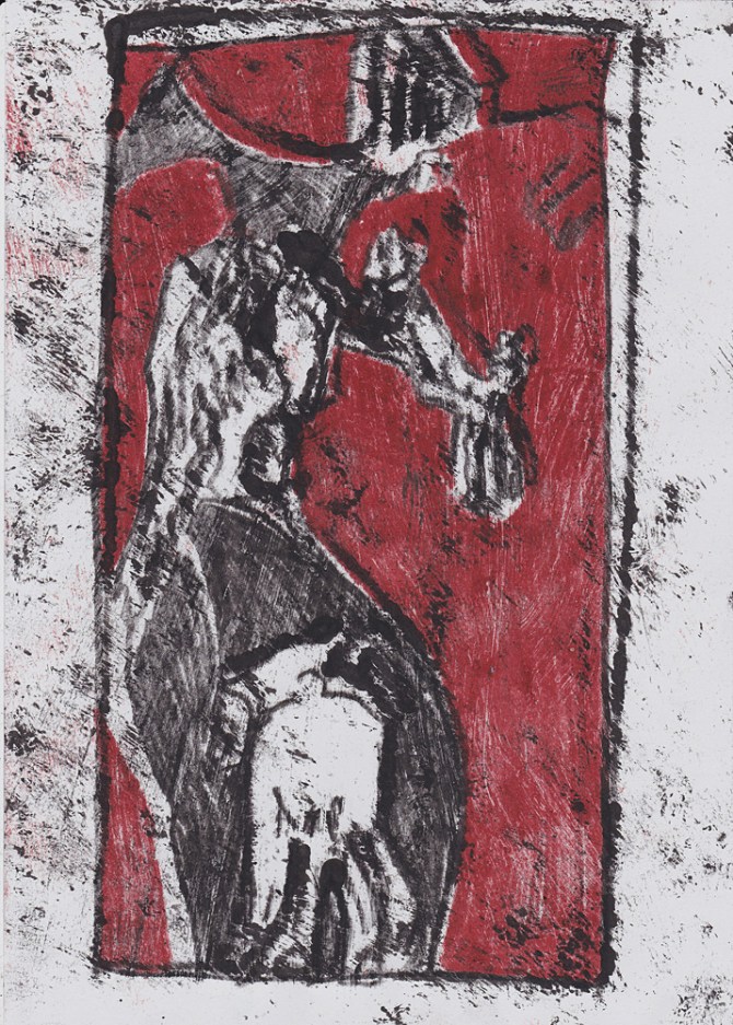 Woman with dog at a bridge 9