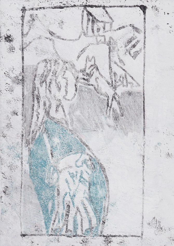 Woman with dog at a bridge 11