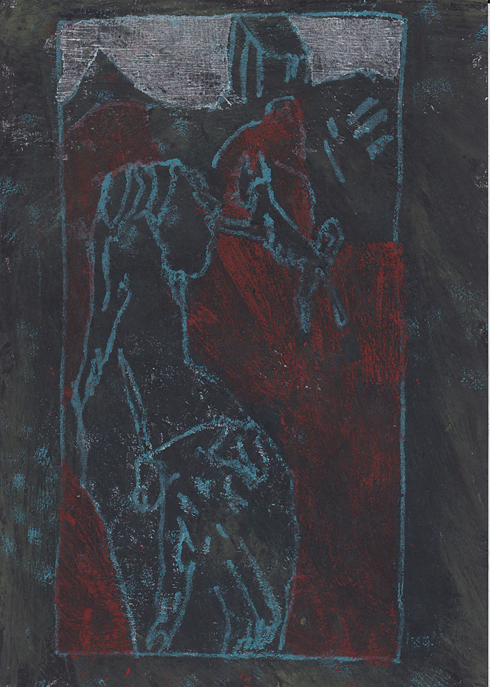 Woman with dog at a bridge&nbsp;13