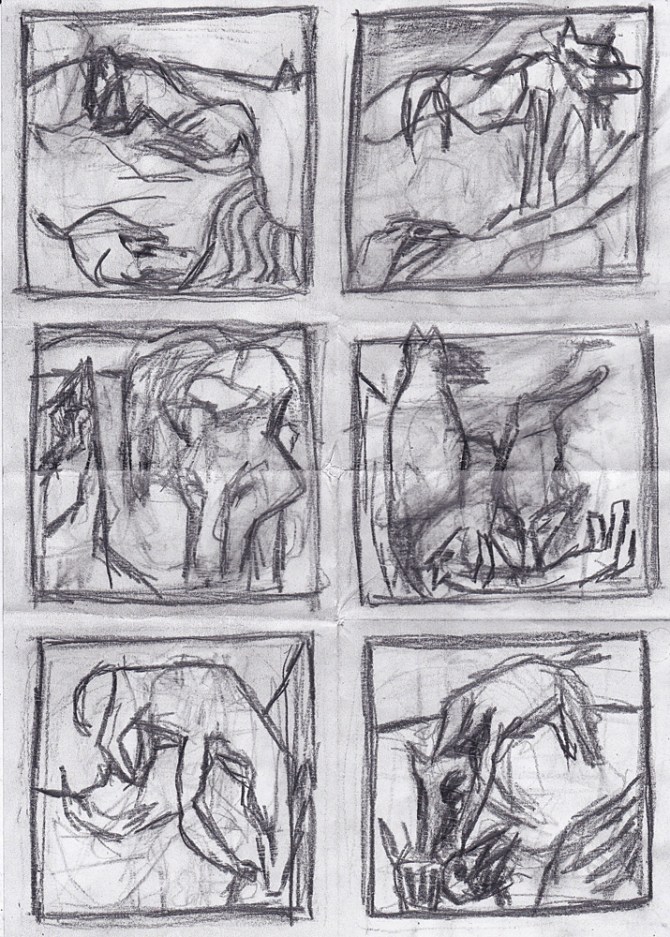 A4 pencil squares 1 Canine