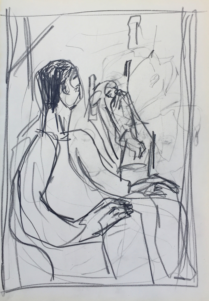 Man with sleeping&nbsp;friend