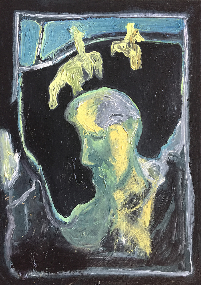 Man holding the side of a&nbsp;carriage