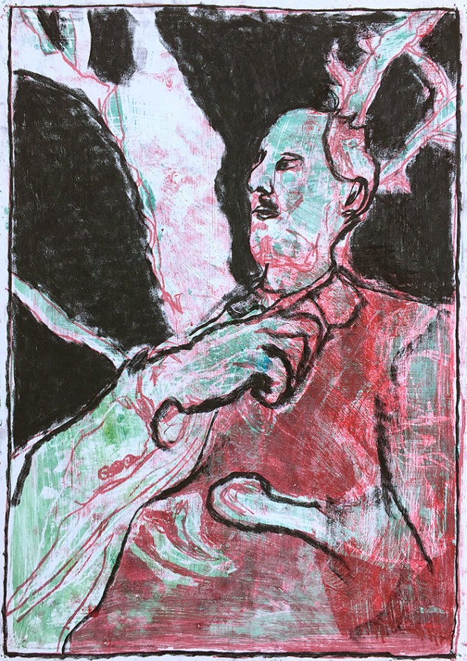 Self-portrait under Kenwood tree 2