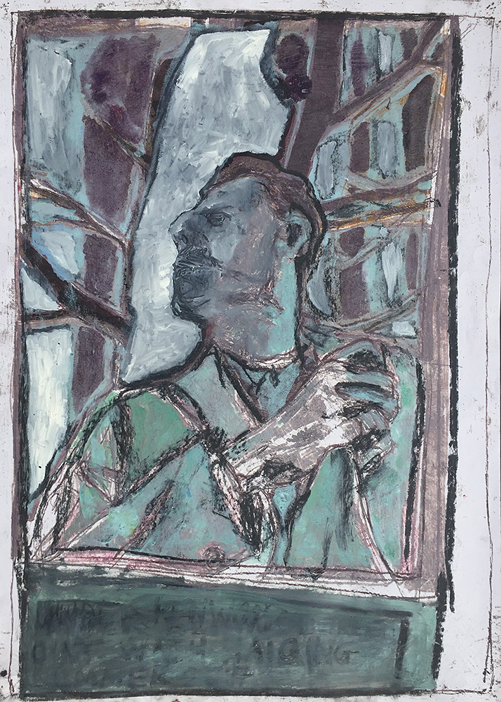 Self-portrait under Kenwood tree 9