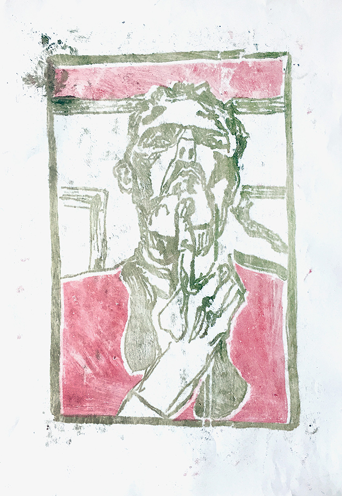 Self-portrait pushing bottom lip&nbsp;1