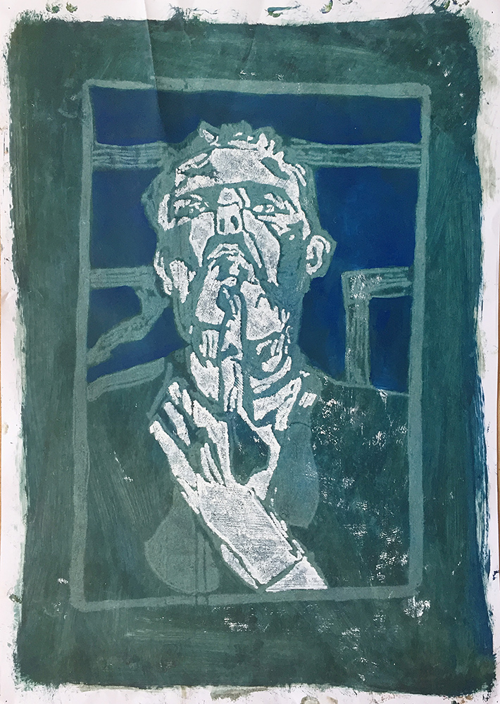 Self-portrait pushing bottom lip&nbsp;4