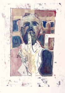 Self-portrait pushing bottom lip 7