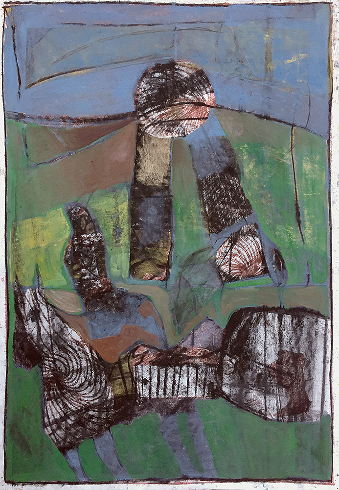 Horseman under sunlight