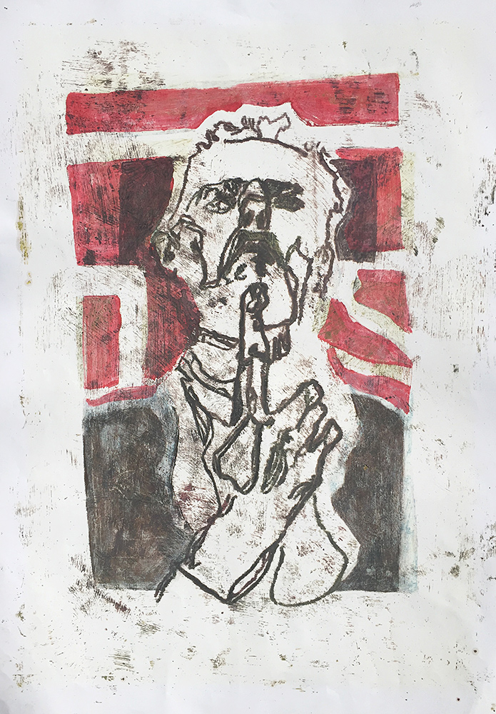 Self-portrait pushing bottom lip&nbsp;12