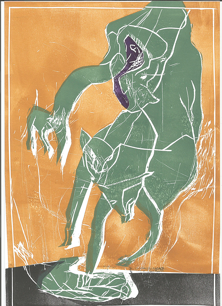 Man with three&nbsp;cats