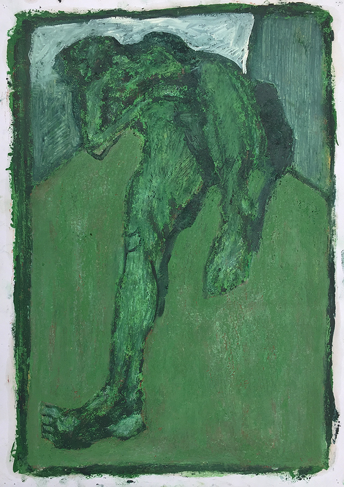 Self-portrait lying down 10