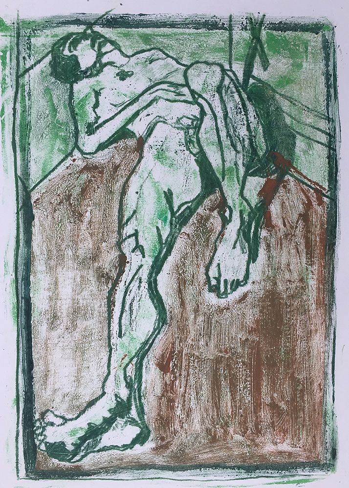 Self-portrait lying down&nbsp;5