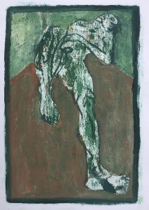 Self-portrait lying down 7