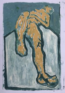 Self-portrait lying down 9